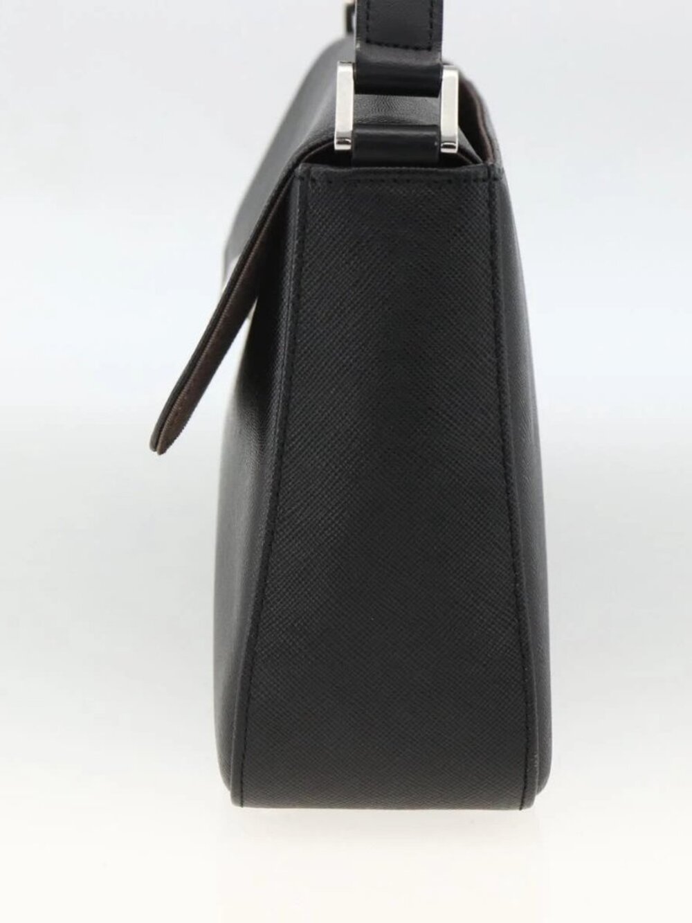 BURBERRY Shoulder Bag Leather Black Silver Auth ep13804 - Picture 6 of 16
